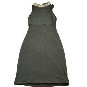 Womens Jodi Kristopher Dress Size 3 Juniors Black‎ Gold Embellished Beading